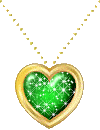 Gif animé bijoux coeur vert